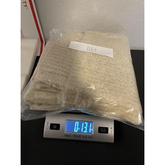 Carducci Sweater Womens Large Beige Ribbed Button Front Fuzzy Knit Soft Cardigan - Picture 7 of 7